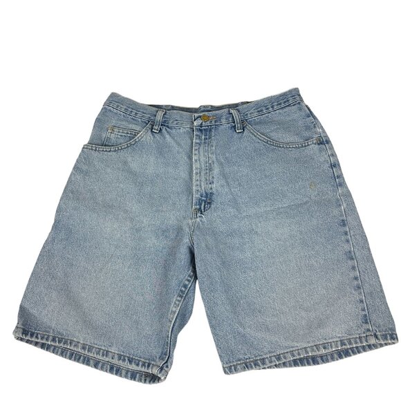 Wrangler Men's Denim Shorts Size 36 Light Wash 100% Cotton - Picture 1 of 6